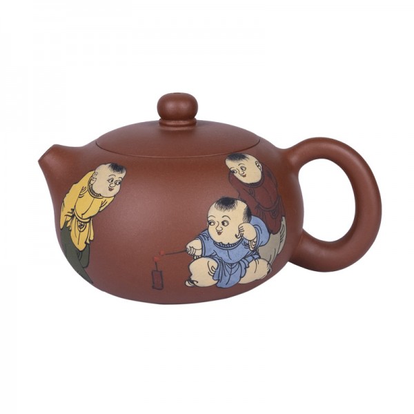 Чайник Красотка Си Ши из исин. глины с росписью, 300мл, ITT-235