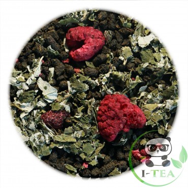 Иван-чай с ягодами и листом малины
